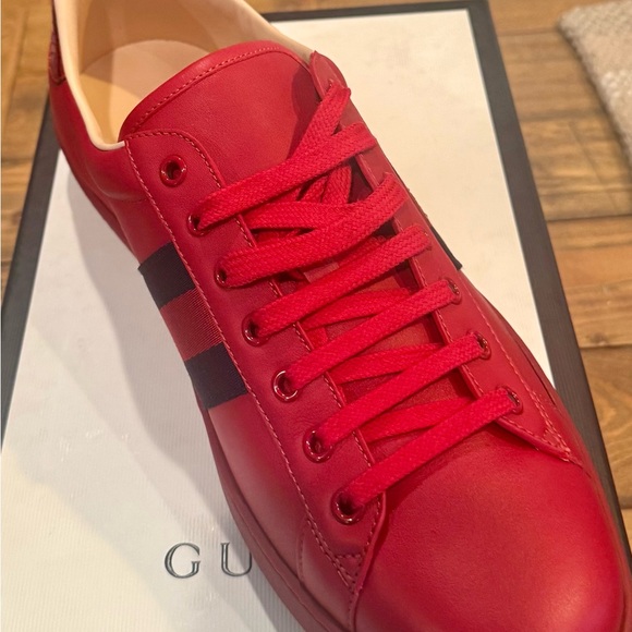 COPY - New in Box Red LeatherAc Sneakers Size 11.5 - Picture 9 of 15